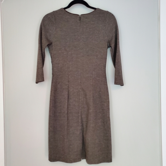 The Limited Brown Herringbone Piped Dress - Picture 9 of 10